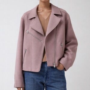 Trouvé Textured Boxy Moto Jacket in Maeve